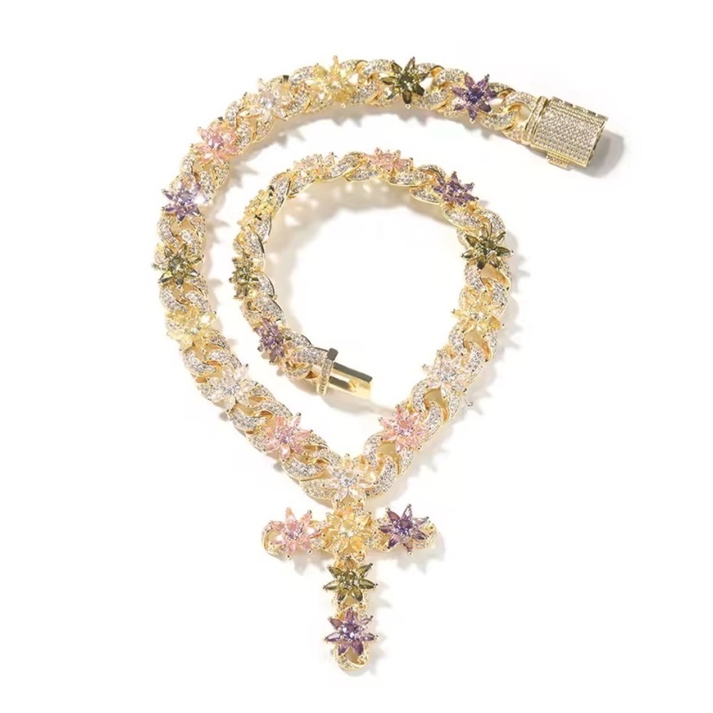 Gold and Purple Women's Necklace 18inch